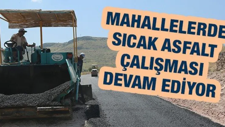 Develi'de mahallelerde sıcak asfalt çalışması devam ediyor