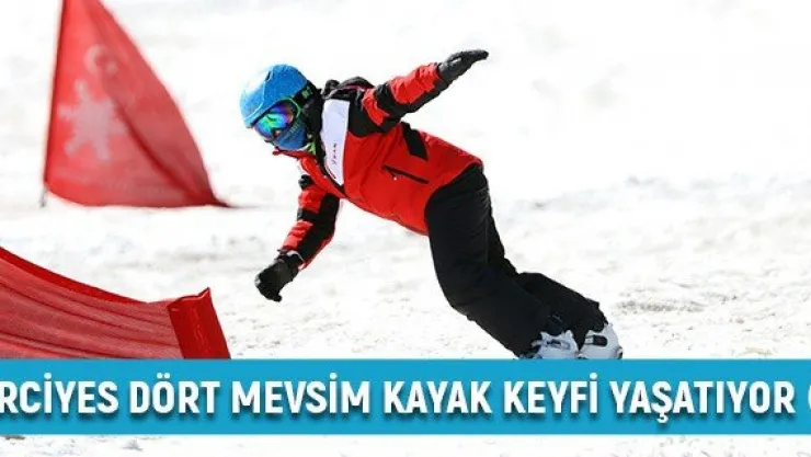 Erciyes dört mevsim kayak keyfi yaşatıyor
