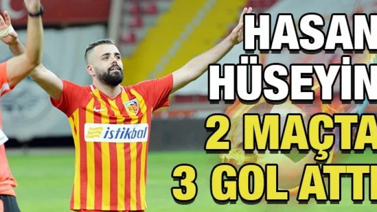 Hasan Hüseyin 2 maçta 3 gol attı