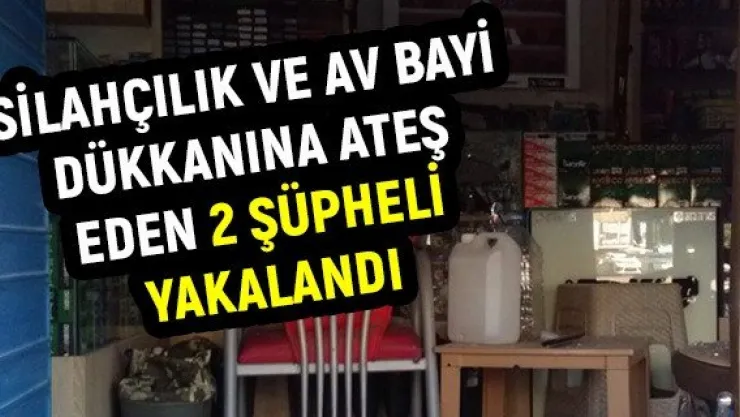 Silahçılık ve av bayi dükkanına ateş eden 2 şüpheli yakalandı