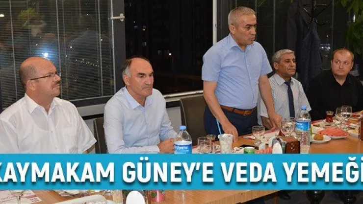 Talas Milli Eğitim'den Kaymakam Güney'e Veda Yemeği
