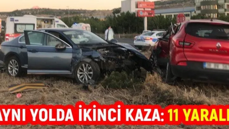 Aynı yolda ikinci kaza: 11 yaralı