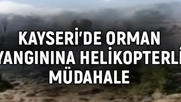 Kayseri'de orman yangınına helikopterli müdahale