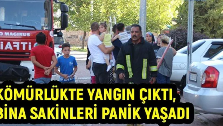 Kömürlükte yangın çıktı, bina sakinleri panik yaşadı