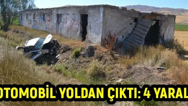 Otomobil yoldan çıktı: 4 yaralı
