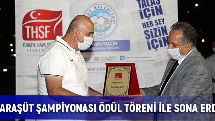 Paraşüt Şampiyonası ödül töreni ile sona erdi
