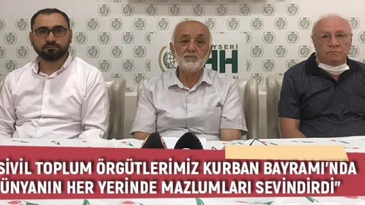 'Sivil Toplum Örgütlerimiz Kurban Bayramı'nda dünyanın her yerinde mazlumları sevindirdi'