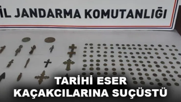 TARİHİ ESER KAÇAKCILARINA SUÇÜSTÜ