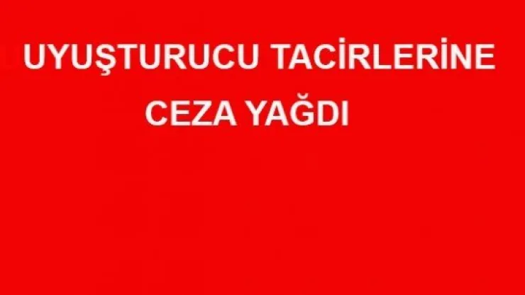 5 uyuşturucu tacirine 54 yıl 2 ay hapis cezası verildi
