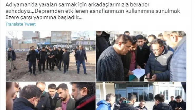 Adıyaman esnaflarına çarşı yapılıyor