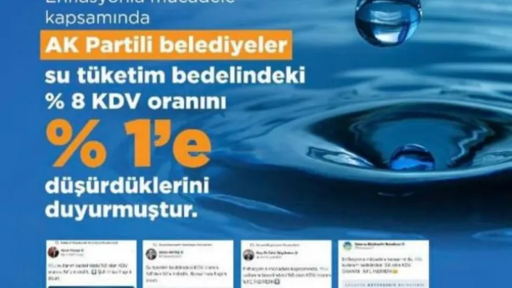 AK Partili Belediyelerden su faturalarında KDV indirimi