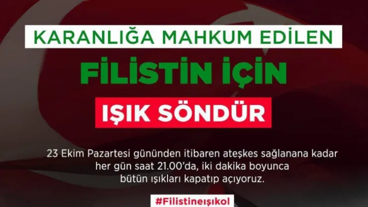 Ateşkes Yapılana Kadar Hergün Saat:21.00'de Işıklar Kapanacak