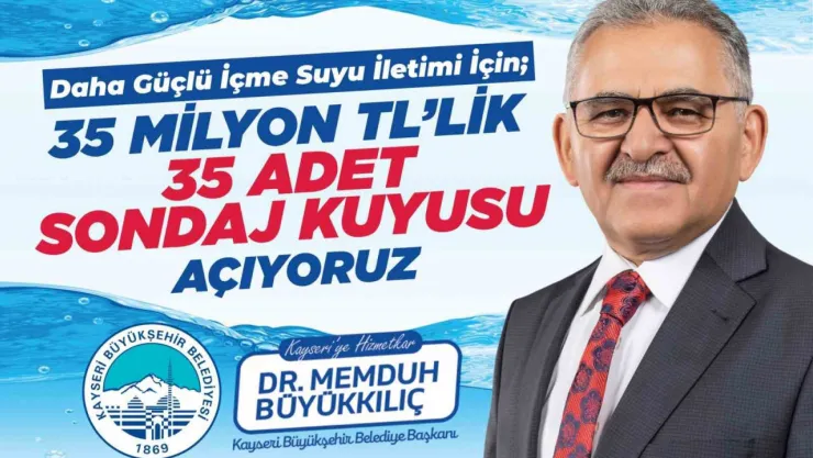 Başkan Büyükkılıç: '35 milyon TL'lik içme suyu sondaj kuyusu açacağız'