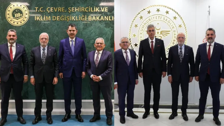 Başkan Büyükkılıç'tan yeni bakanlara 'hayırlı olsun' ziyareti