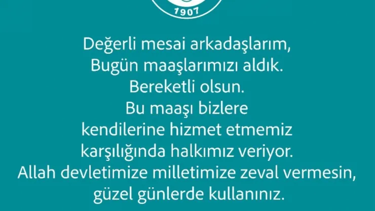 Başkan Yalçın: 'Bu maaşı bizlere halkımız veriyor'