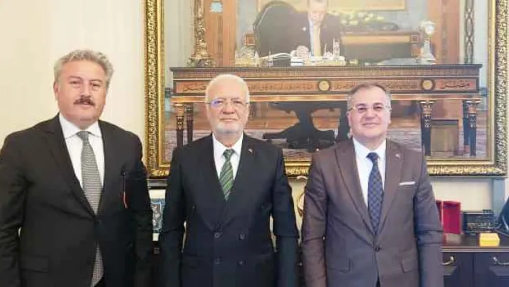 BaşkanPalancıoğlu ve  Özdoğan'dan Elitaş'a Ziyaret