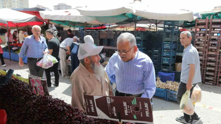 Büyükkılıç'tan semt pazarına ziyaret