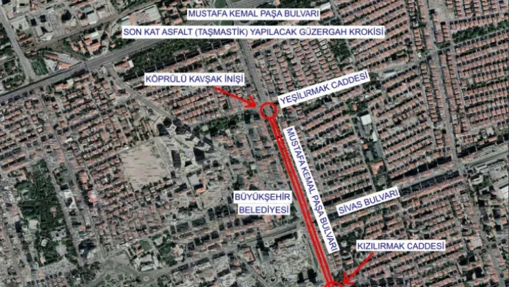 Mustafa Kemal Paşa Bulvarı'nda 'Taş Mastik' asfalt çalışması