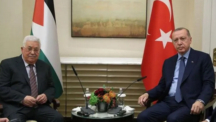 Cumhurbaşkanı Erdoğan Filistin Devlet Başkanı Abbas ile Meclis'te bir araya geldi