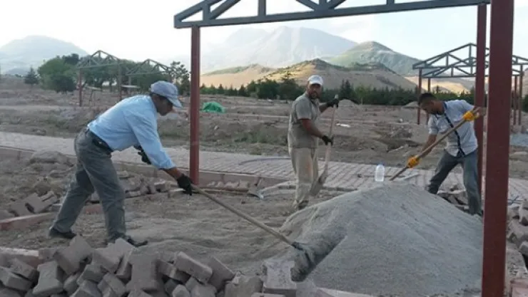 Develi'de Aksu mesire alanı yılsonuna hazır