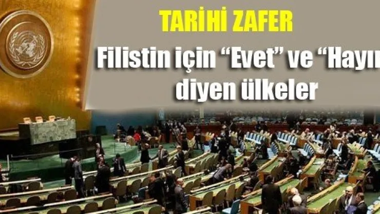 Filistin'e 'Evet' ve 'Hayır' diyen ülkeler