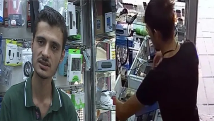 Hırsızlık anı saniye saniye güvenlik kamerasına yansıdı