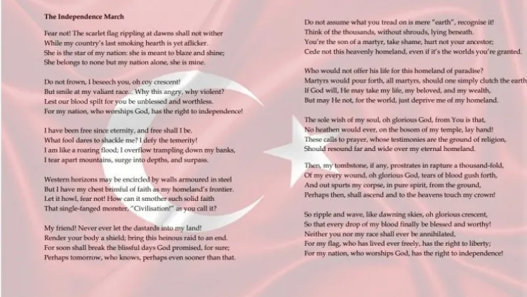 İstiklal Marşı'nın tamamının İngilizce'ye özgün çevirisi gerçekleştirildi