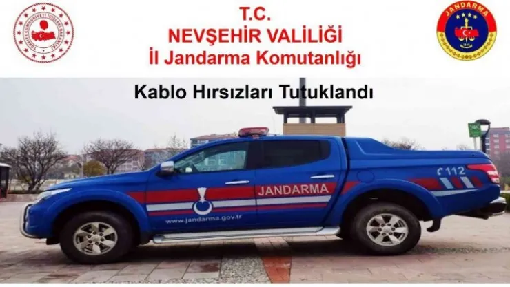 Kablo hırsızları tutuklandı