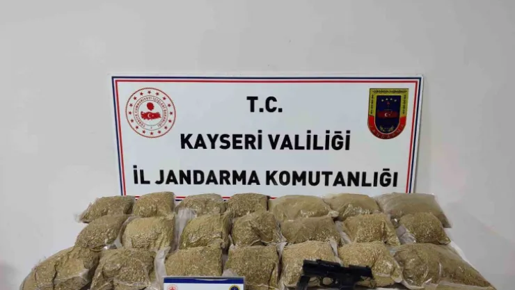 İncesu Kızılören'de 16 kilo uyuşturucu ele geçirildi