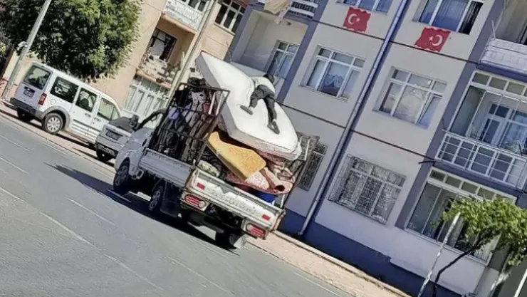 Kayseri'de tehlikeli yolculuk