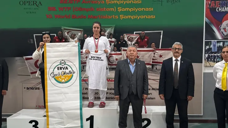 Kayseri ERVA Spor Taekwando takımından KKTC'de ikincilik