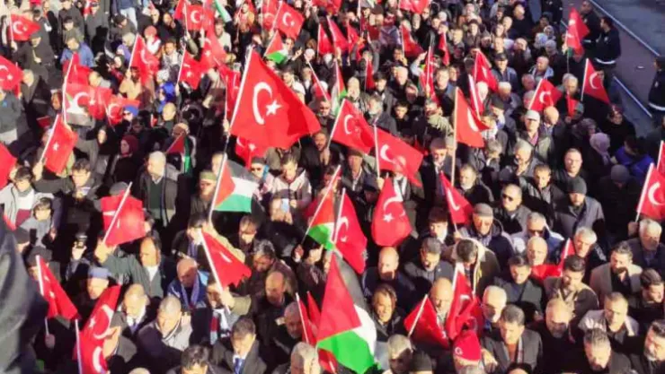 Kayseri, Şehitler ve Gazze için ayağa kalktı