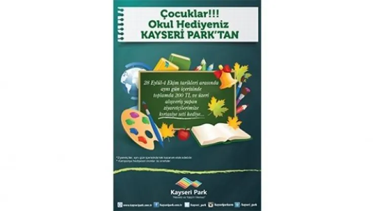 Kayseri Park AVM'den Miniklere Okul Seti Hediye!