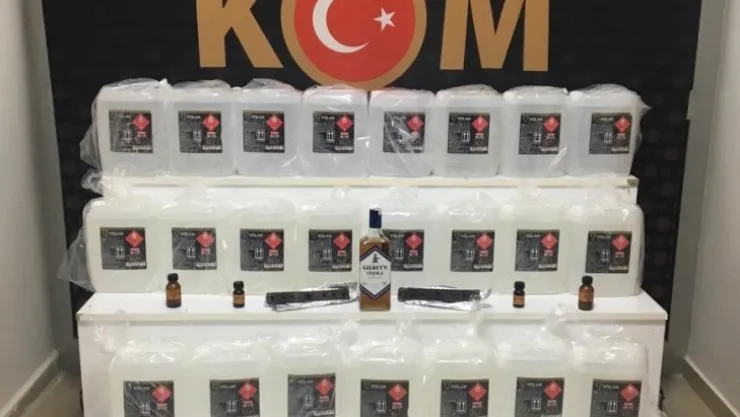 Kırşehir'de 125 litre etil alkol ele geçirildi