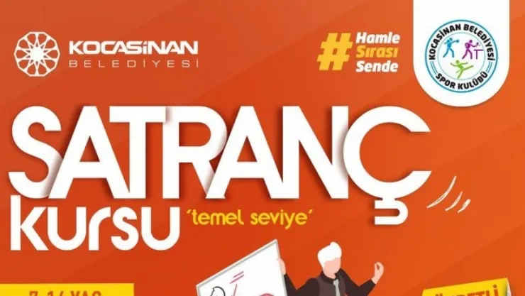 Kocasinan Belediyesi'nden satranç kursu duyurusu