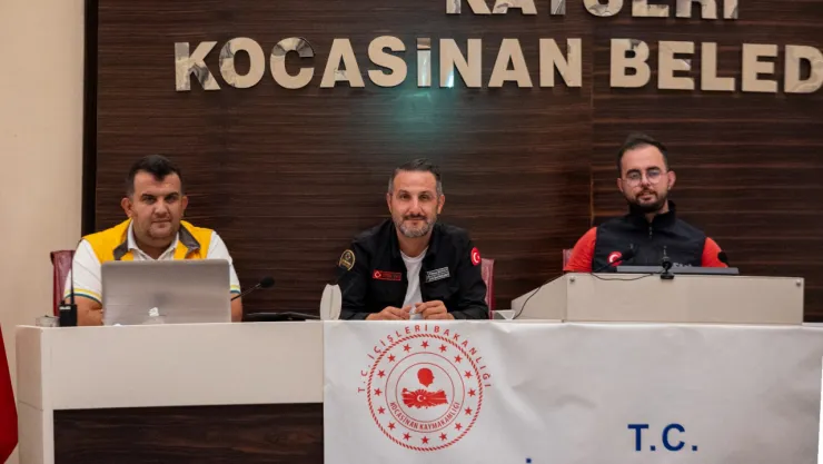 Kocasinan Meclisi'nde deprem koordinasyon toplantısı düzenlendi