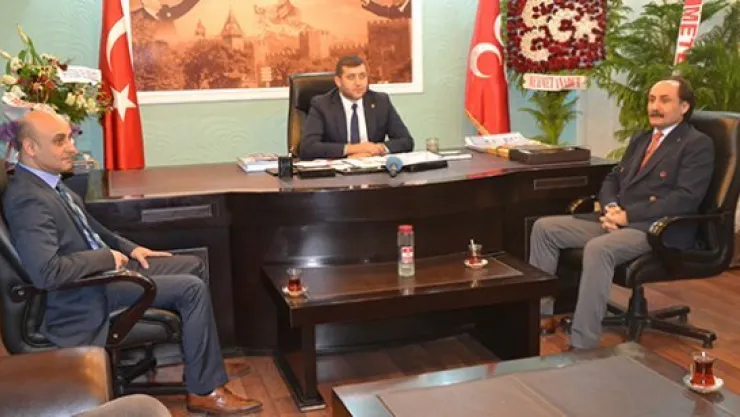MHP Milletvekili Aday Adayı Mustafa Alkan'dan İl Başkanı Ersoy'a nezaket ziyareti
