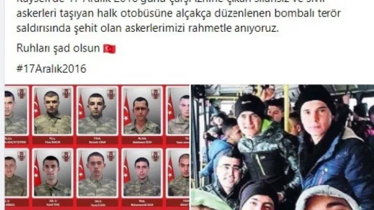 Nevşehir Valiliği: 'Şehitlerimizi rahmetle anıyoruz'