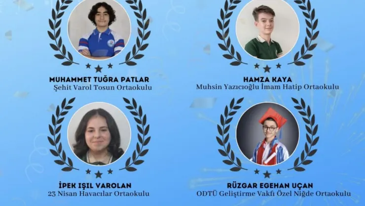 Niğde'den LGS'de 4 Türkiye Birincisi Çıktı