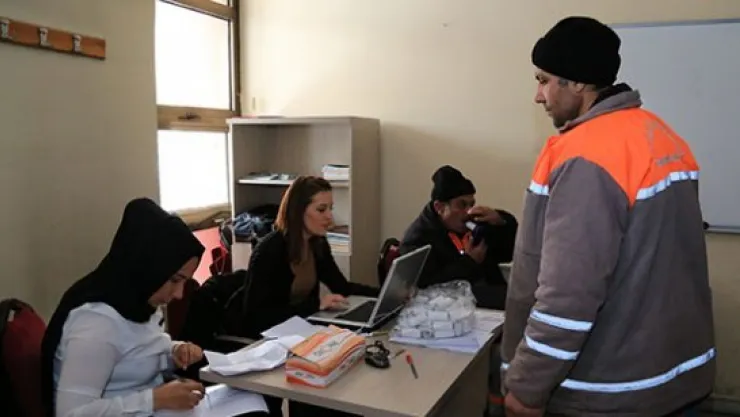 Örnek ve referans belediyenin çalışanları sağlık taramasında