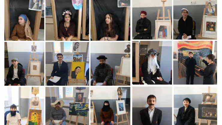 Şehit Ersin Öztürk Ortaokulu'nda Sanat Rüzgarı: Dünya Ressamlar Günü Sergisi