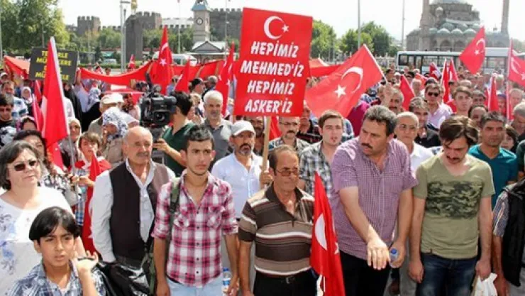 Şehit ailelerinden 'Teröre Lanet Birliğe Davet' mitingi