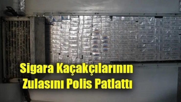 Sigara Kaçakçılarının Zulasını Polis Patlattı