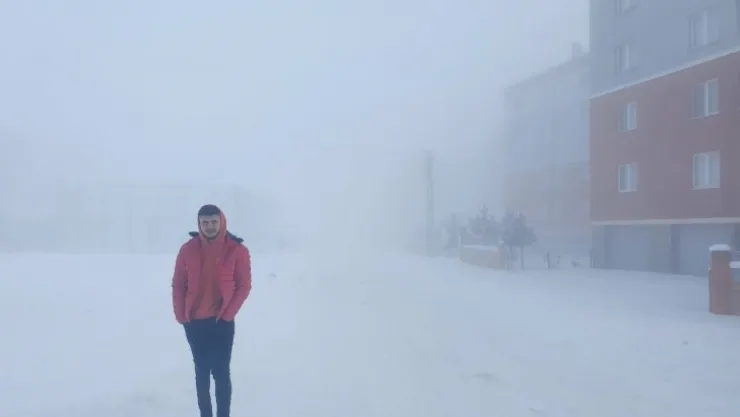 Sivas'ta sis etkili oldu, göz gözü görmedi