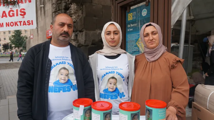 SMA'lı Muhammed Yusuf'un ailesi yardım kermesi düzenledi