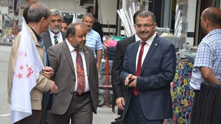 SP-BBP Milli İttifak adaylarından Cami Kebir esnafına ziyaret