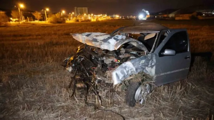 Gece Ürgüp dönüşü araçla 120 metre uçtular
