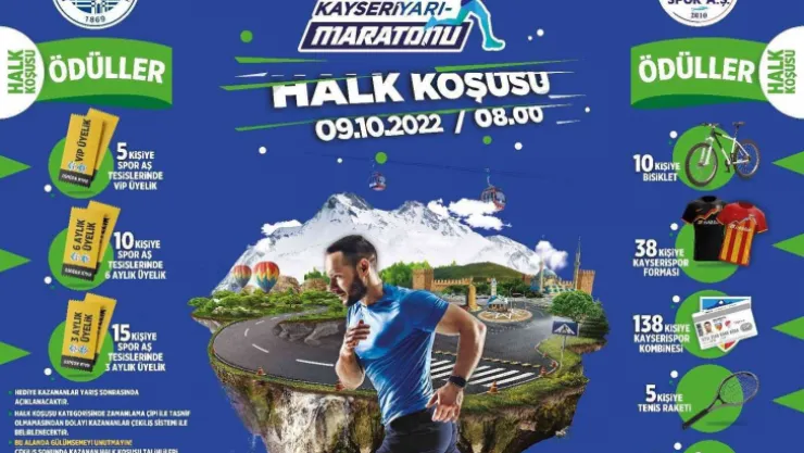Uluslararası Kayseri Yarı Maratonu, Pazar günü start alıyor