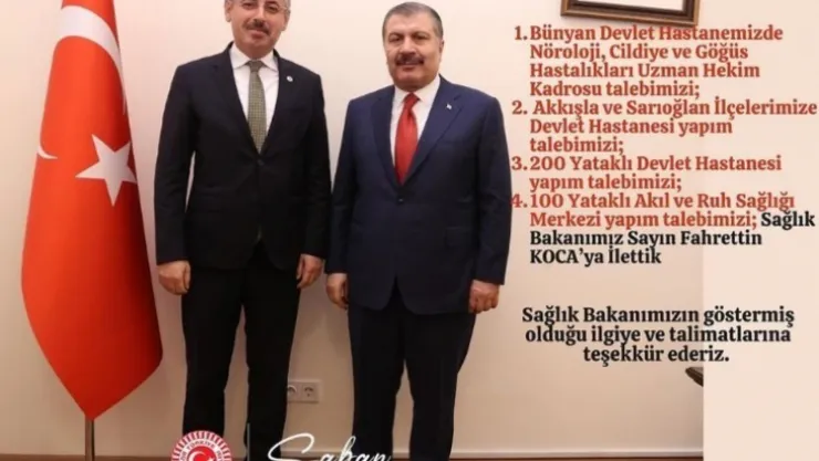 Vekil Çopuroğlu, sağlık konuları hakkında Bakan Koca ile görüştü
