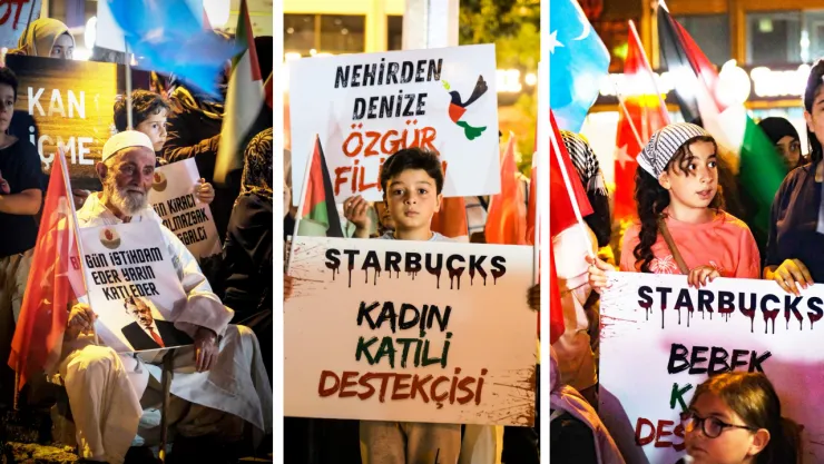 Yediden Yetmişe Boykot Ekibi Starbucks Önündeydi